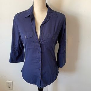 James Perse navy Blue blouse 2
